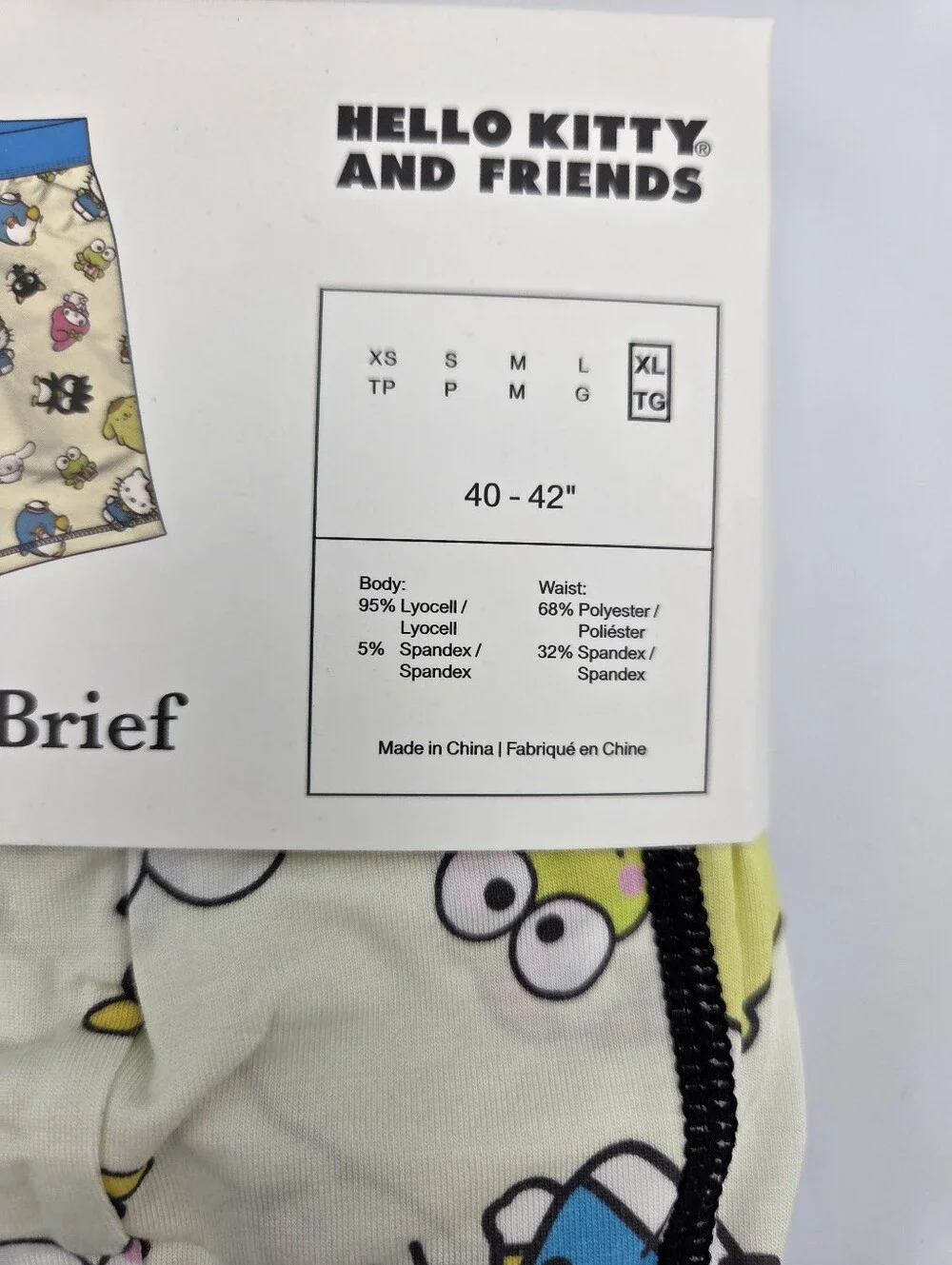 Bioworld Hello Kitty & Friends Men’s Boxer Brief XL Nwt